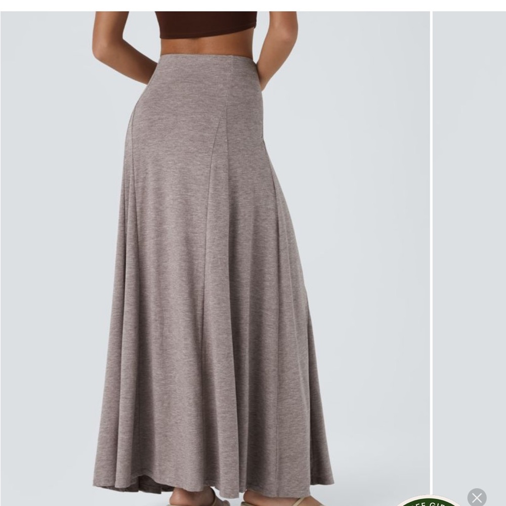 Halara High Waisted Side Zipper Maxi Casual Flare